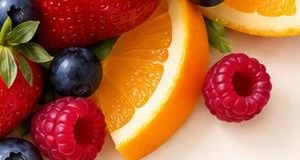 Berries and orange